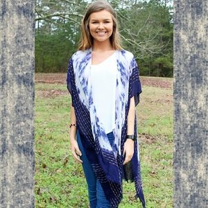 Tie dyed embroidered kimono duster free spirit boho hippie people